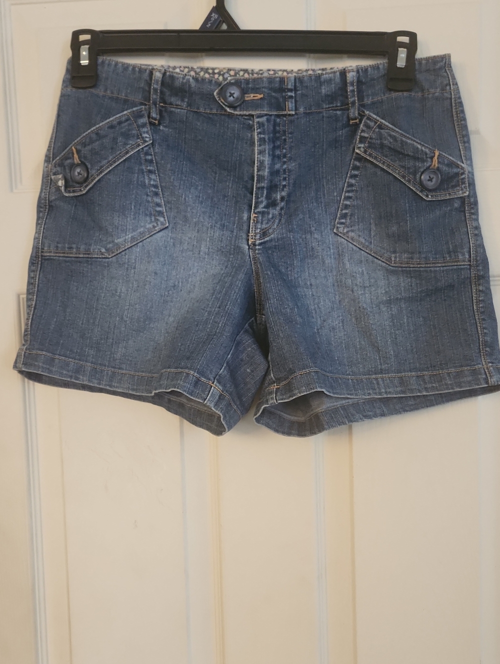 Bass Women's Blue Denim Button-Pocket Shorts